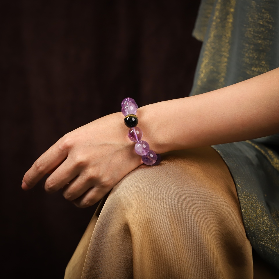 【爱】紫火荧光丨薰衣草紫水晶 手串