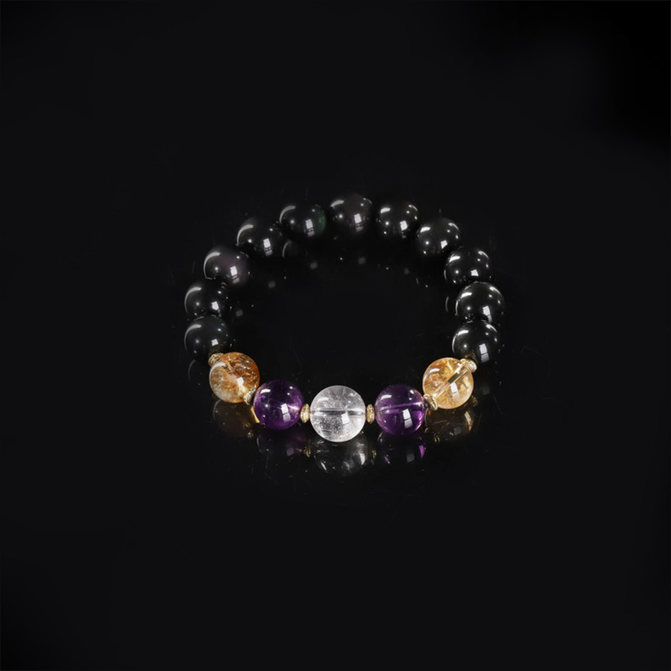 彩曜星河｜彩曜石 紫黄水晶手串