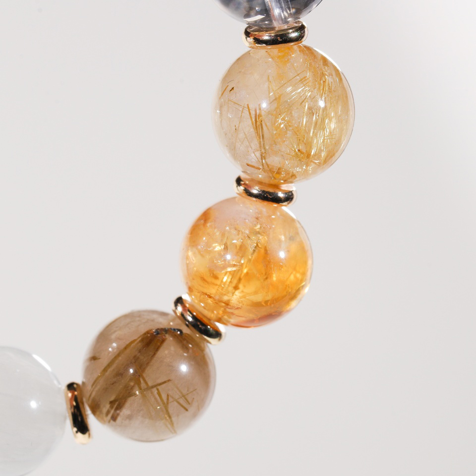 显化聚宝丨金发晶设计款 手串