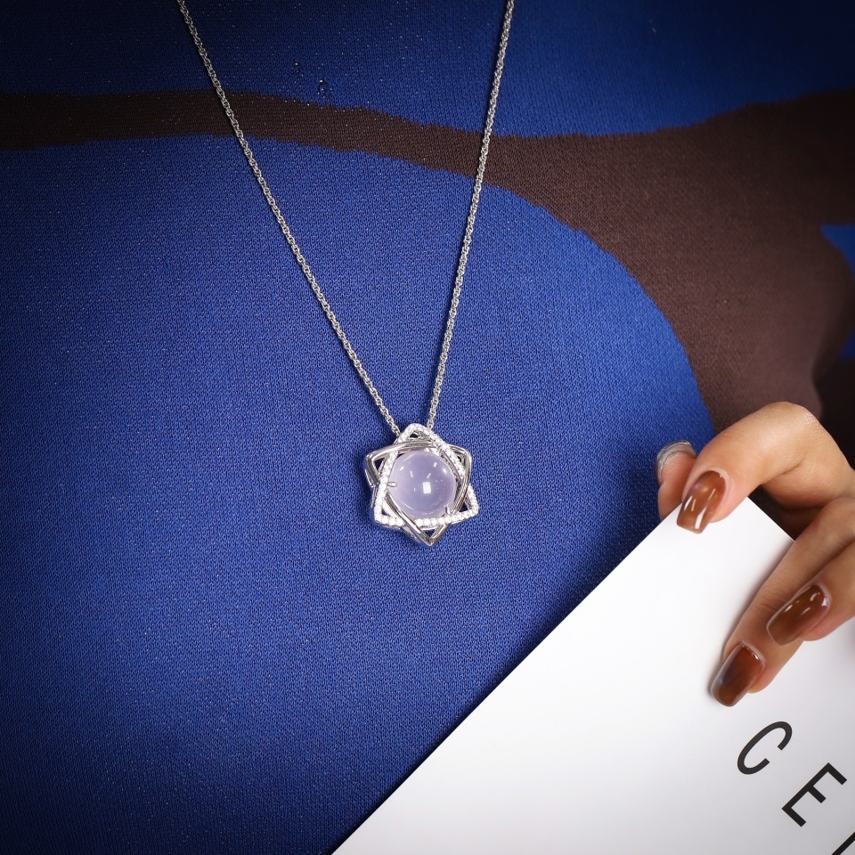 温柔星光丨六芒星粉晶 吊坠