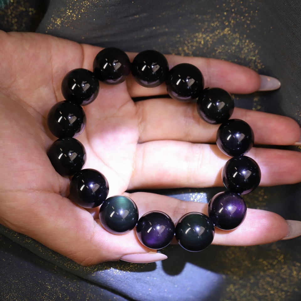 【愈】扎根显化丨红绿彩曜石 手串