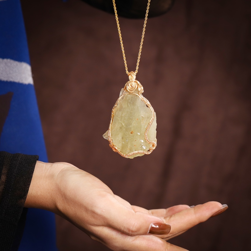 沙漠之光丨黄金陨石绕线款 吊坠