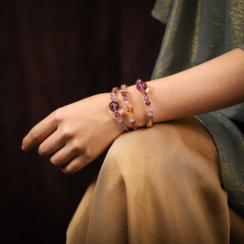 【礼】紫气东来丨紫幽灵 多圈手链