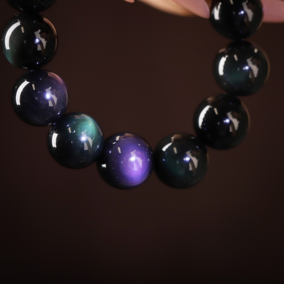 【愈】扎根显化丨红绿彩曜石 手串