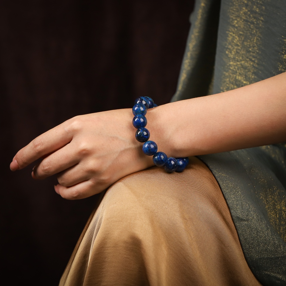 Indigo Sanctuary · Double Helix Link | Azurite Bracelet – Healov