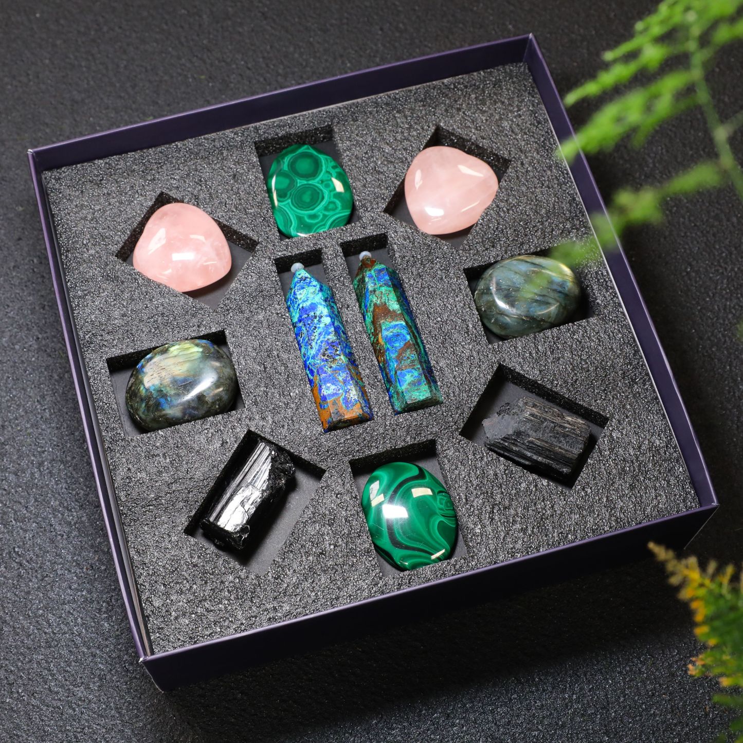 精品五宝・五行原石疗愈阵｜水晶套组