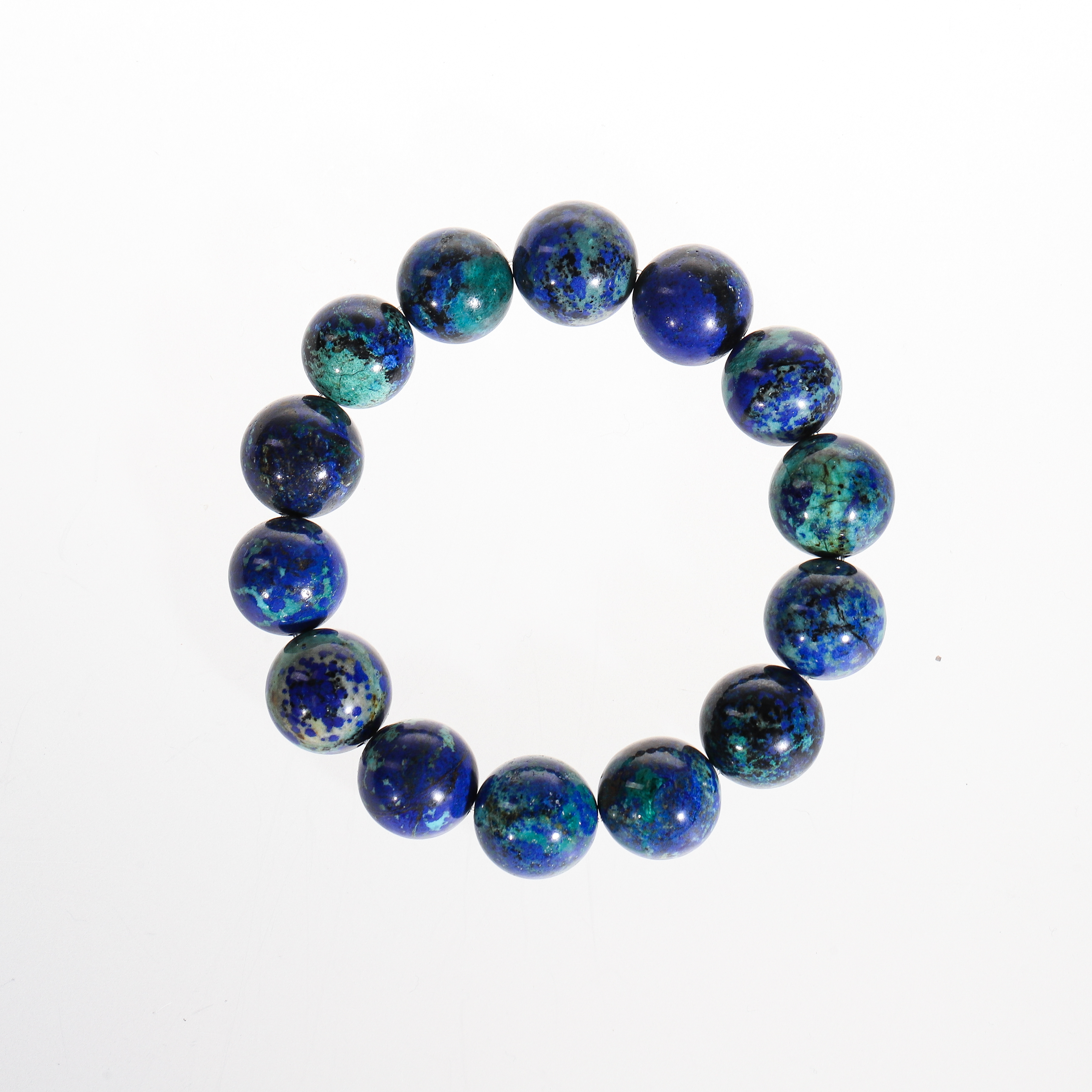 靛蓝圣殿·双螺旋疗愈｜蓝铜矿手链