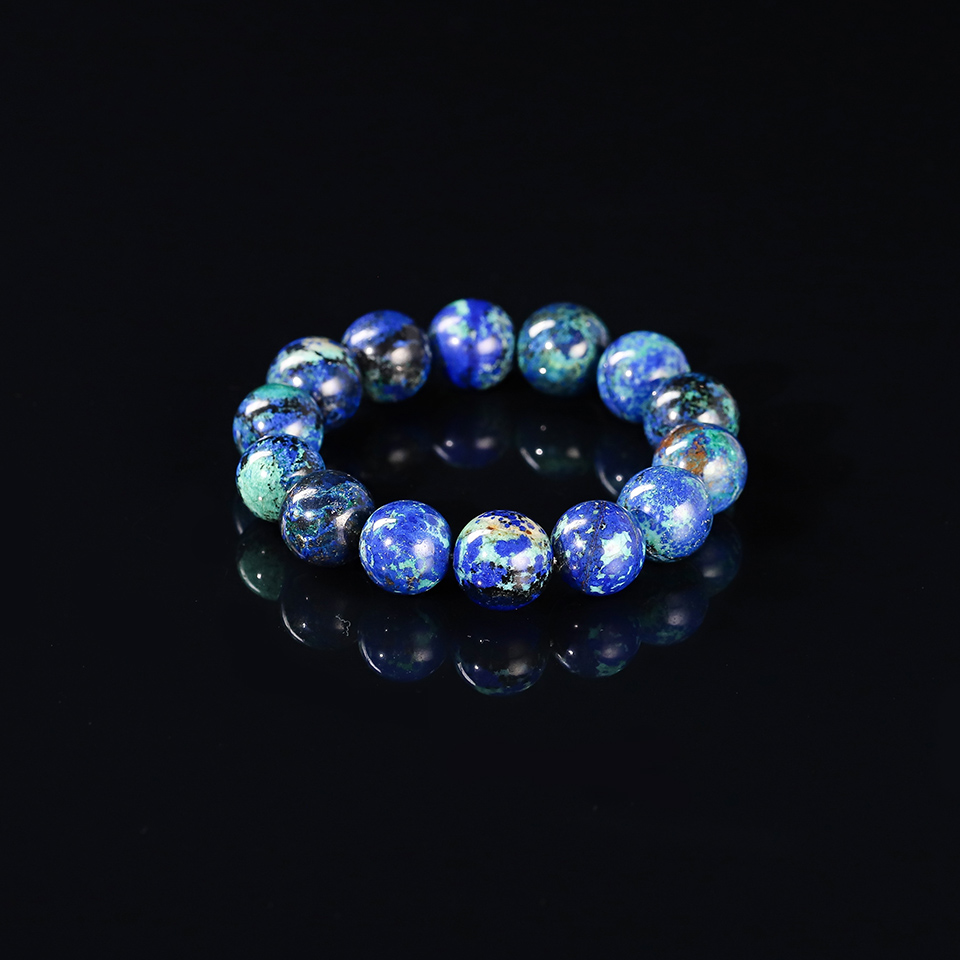 靛蓝圣殿·双螺旋疗愈｜蓝铜矿手链