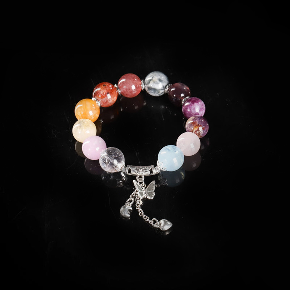 蝴蝶七脉｜多宝水晶 手串