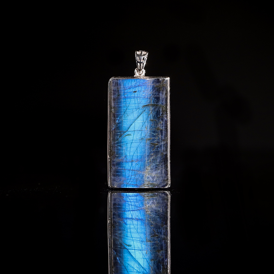以太织光者｜蓝光拉长石方坠