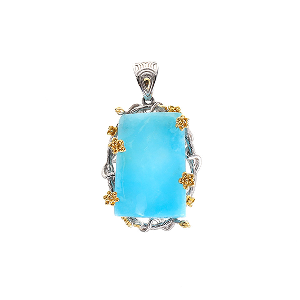 天然地质电池·双极矿能场｜异极矿镶嵌设计款吊坠