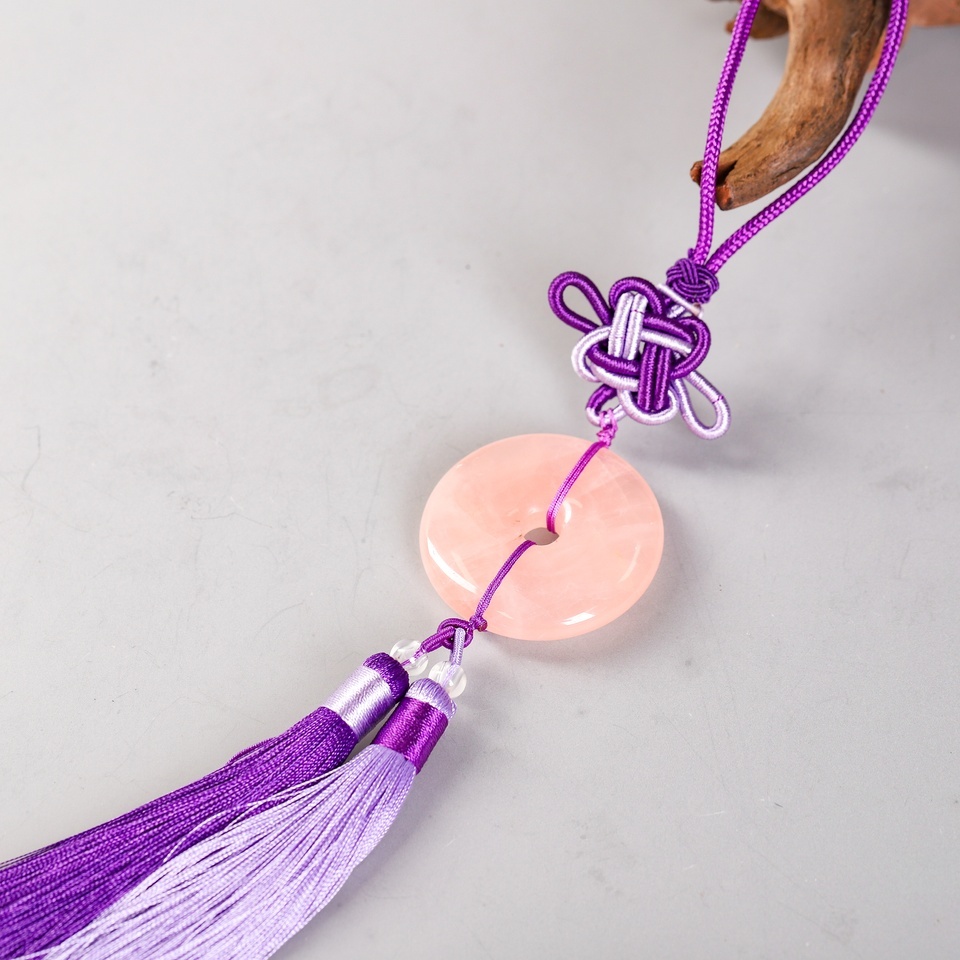 粉韵平安｜粉晶平安扣挂饰