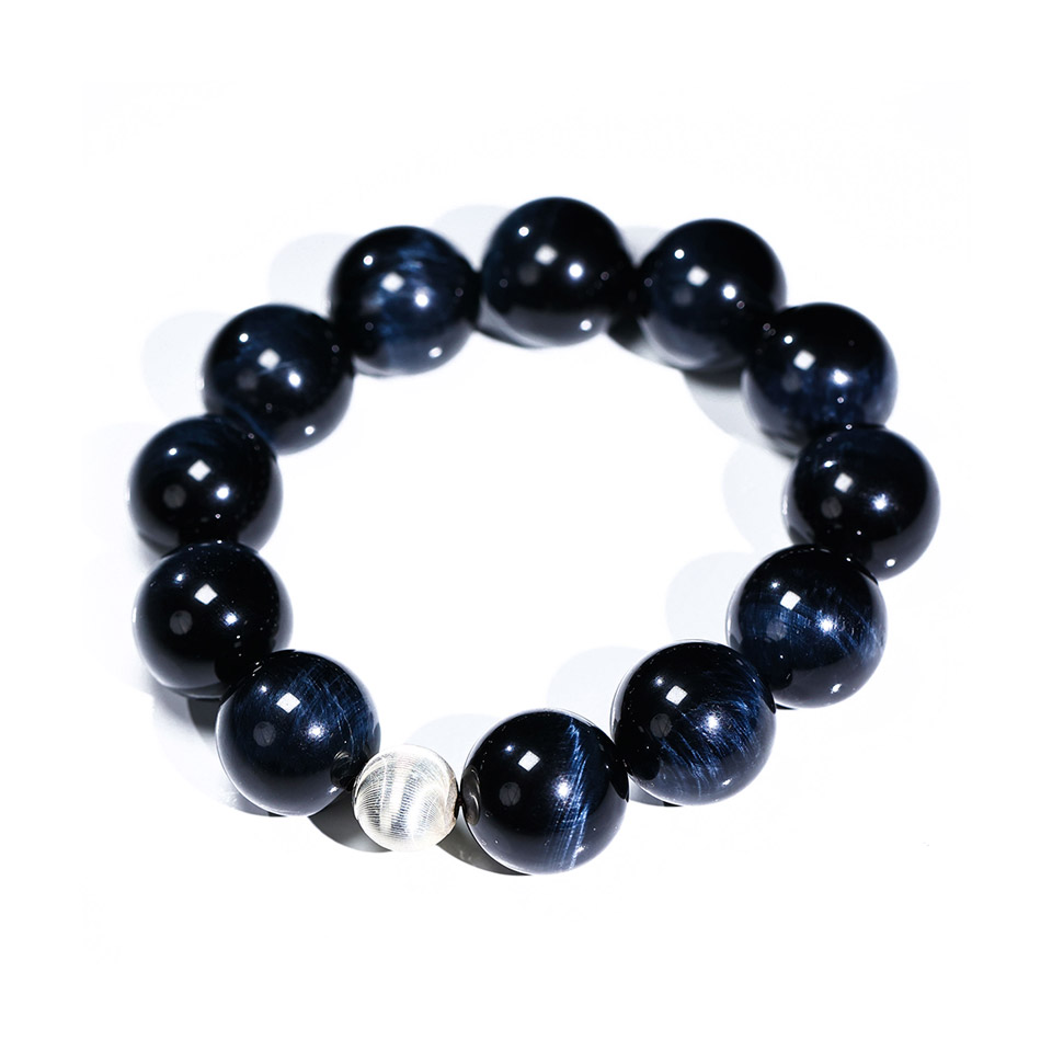 靛蓝闪电｜蓝色虎眼石 手串