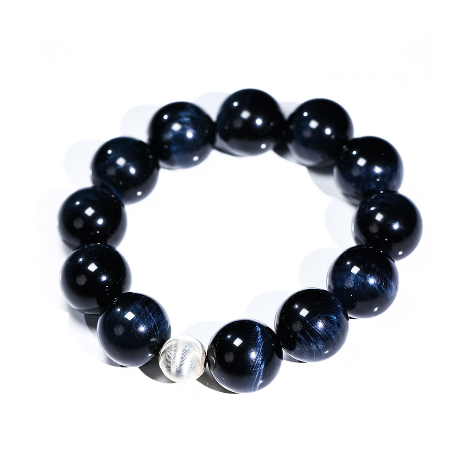 靛蓝闪电｜蓝色虎眼石 手串