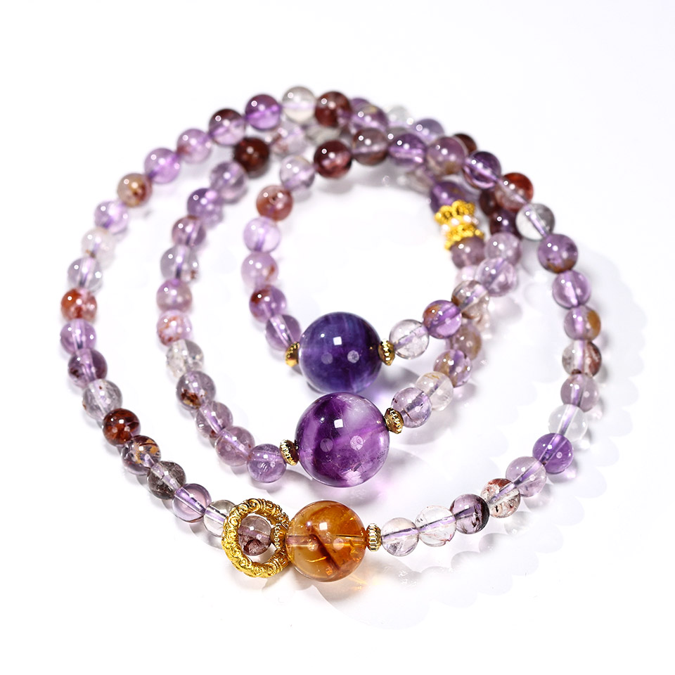 紫气东来｜紫幽灵 多圈手链