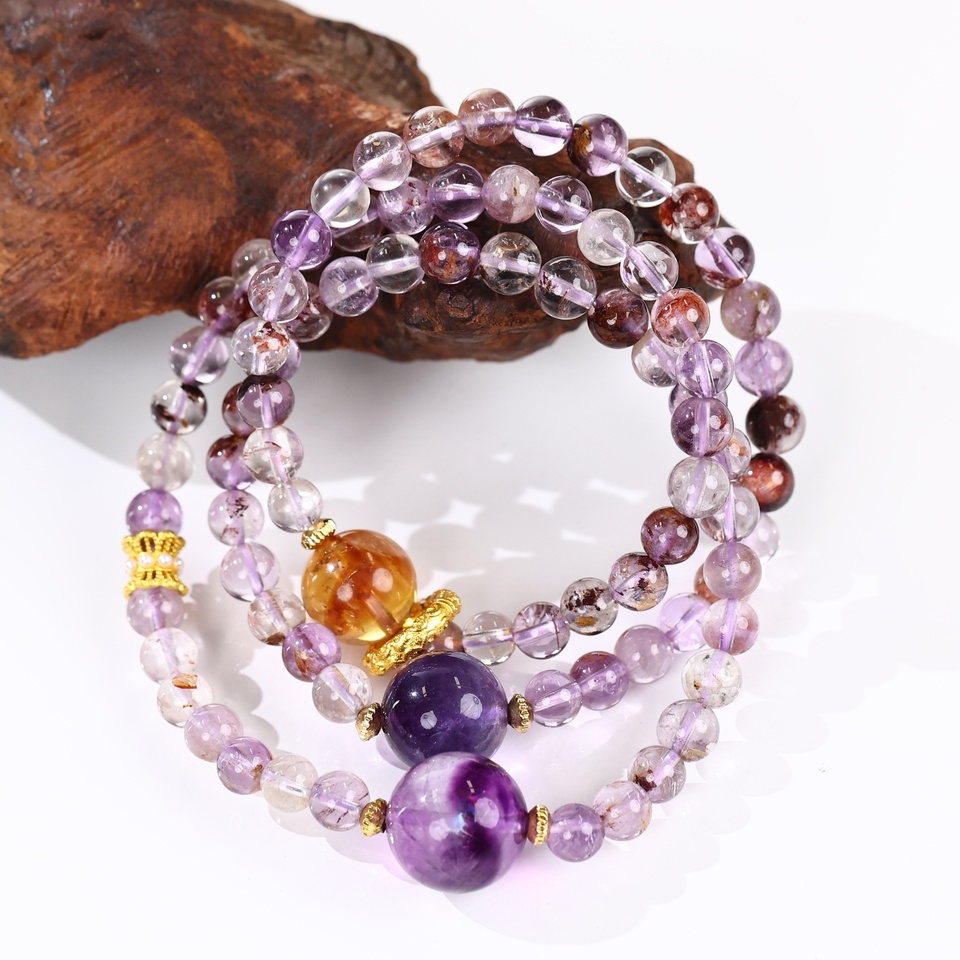 紫气东来｜紫幽灵 多圈手链