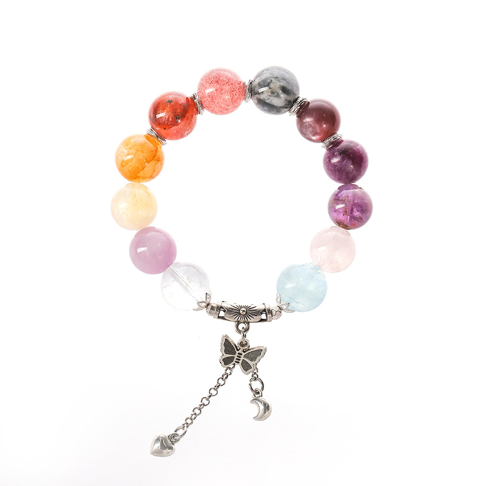 蝴蝶七脉｜多宝水晶 手串