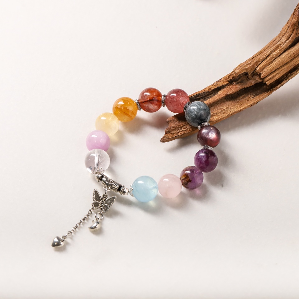 蝴蝶七脉｜多宝水晶 手串
