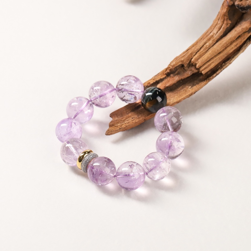 紫火荧光｜薰衣草紫水晶 手串