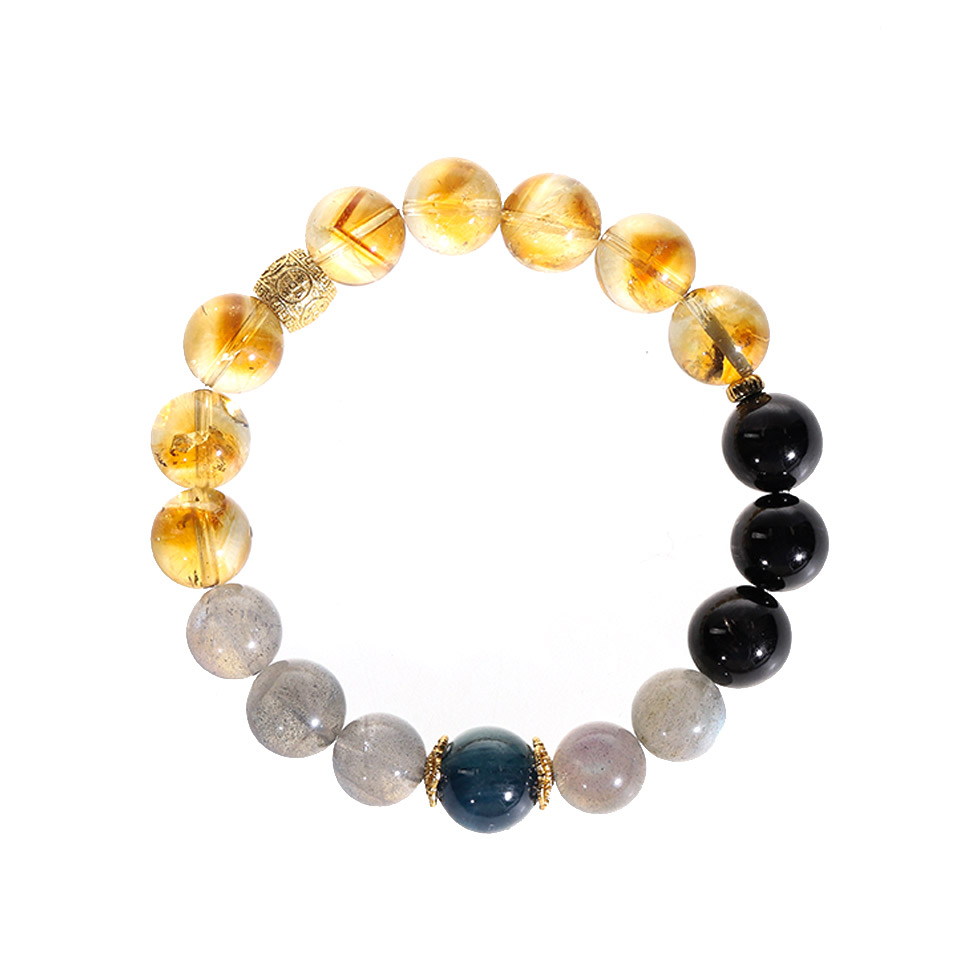 显化落地 · 幻彩黑金｜黄塔晶 手串