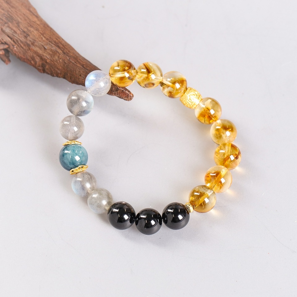 显化落地 · 幻彩黑金｜黄塔晶 手串