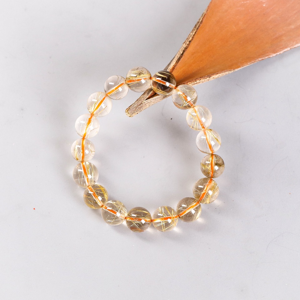 事业权杖 · 显化推进器｜金发钛晶 手串