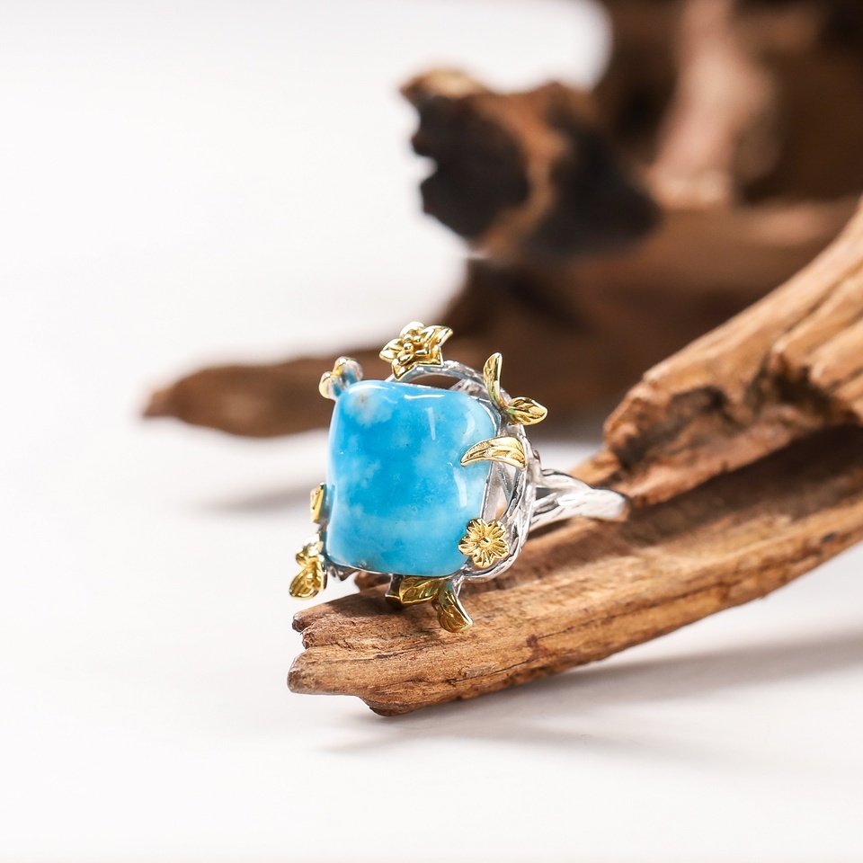 天然地质电池·双极能量场｜异极矿银镶戒指