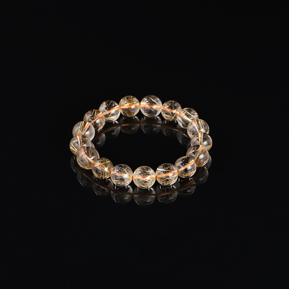 财富权杖 · 显化推进器｜金发钛晶 手串