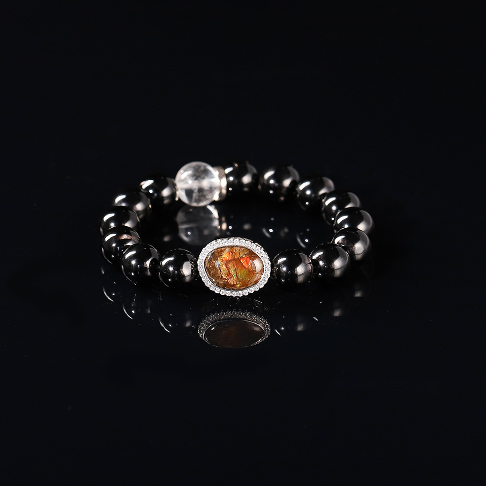 财富创造·显化引擎｜斑彩石金运石手串