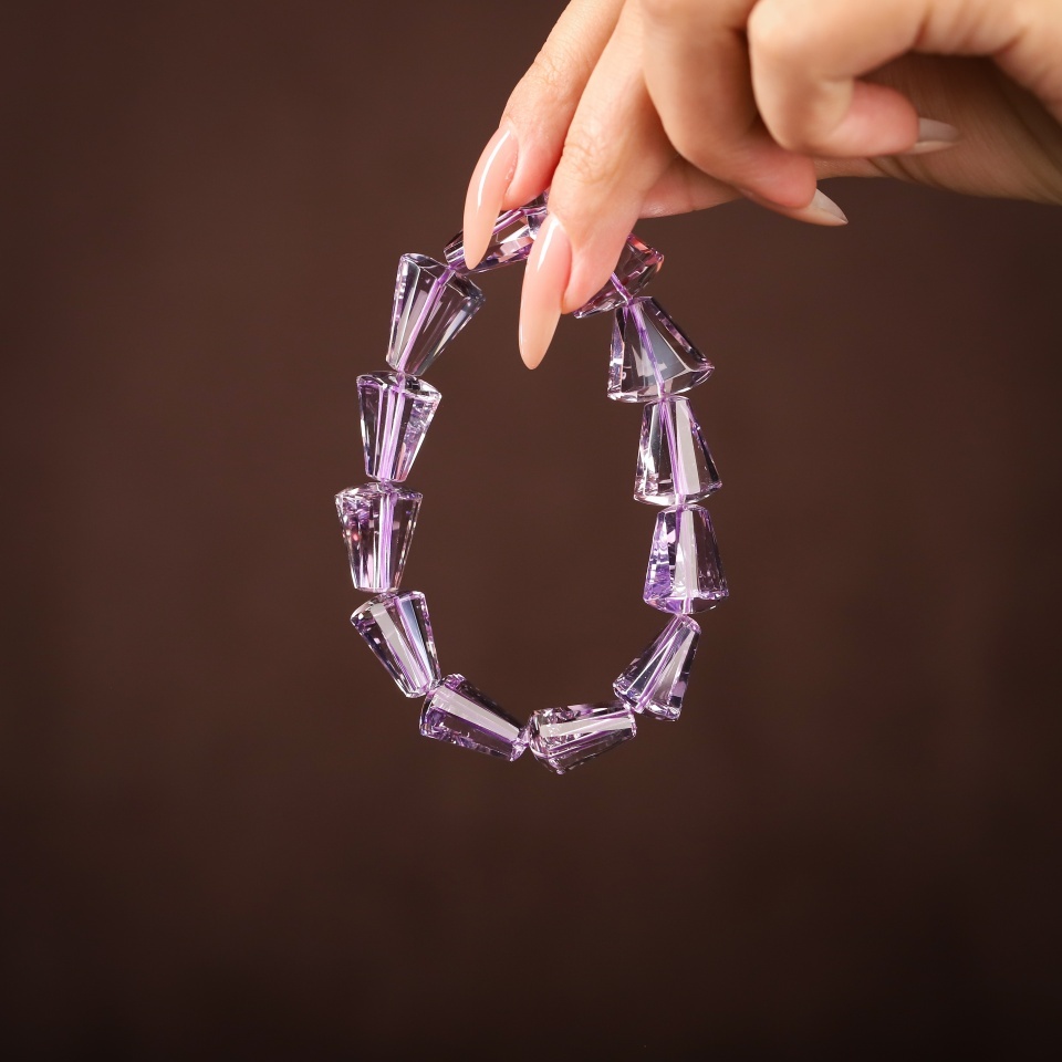 【爱】魅力星裙丨紫晶三角 手串