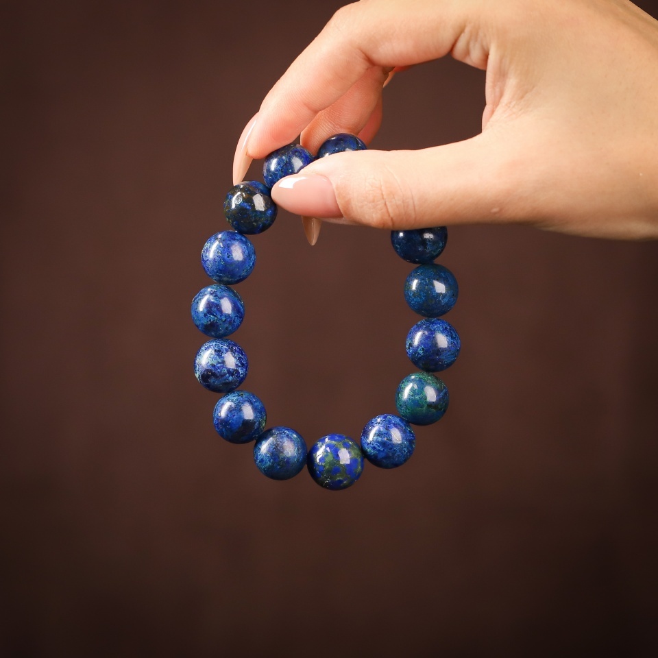 【愈】靛蓝链接丨蓝铜矿 手串