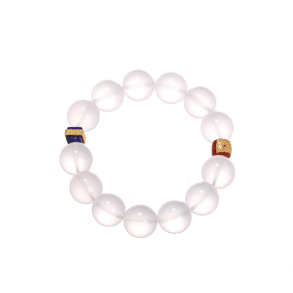 温润入心丨六芒星 奶白晶 设计款手串