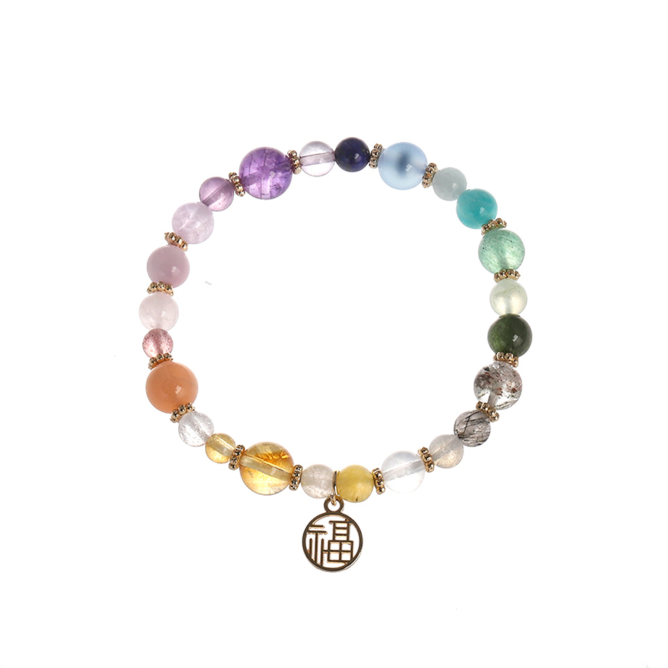 彩虹多福丨彩虹多宝 宝宝手链