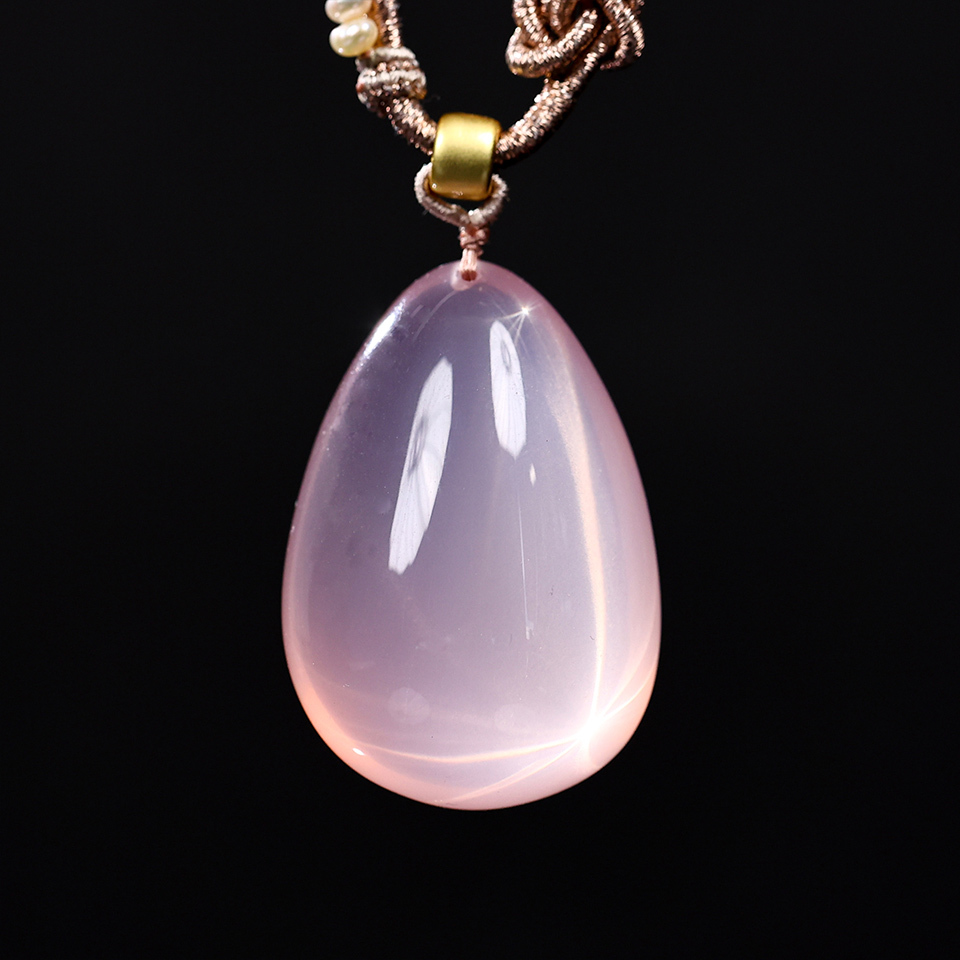 爱的滋养｜莫桑比克 六芒星光粉晶  吊坠