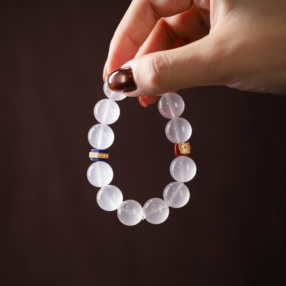 温润入心丨六芒星 奶白晶 设计款手串