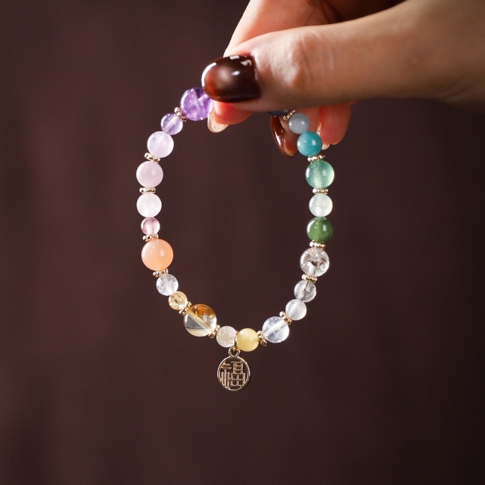 彩虹多福丨彩虹多宝 宝宝手链