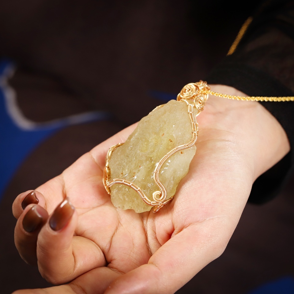 沙漠之光丨黄金陨石绕线款 吊坠