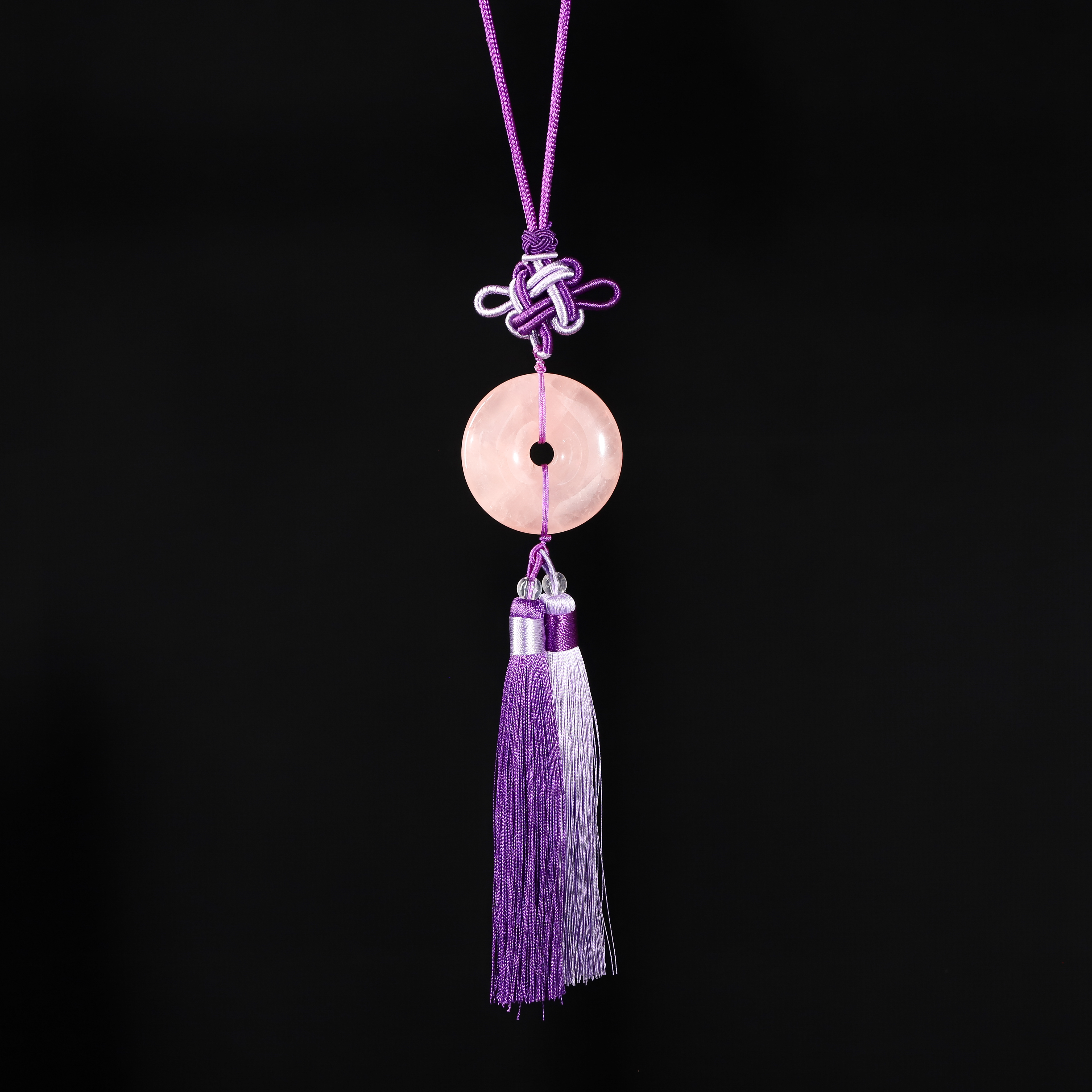 粉韵平安｜马达加斯加 粉晶平安扣挂饰