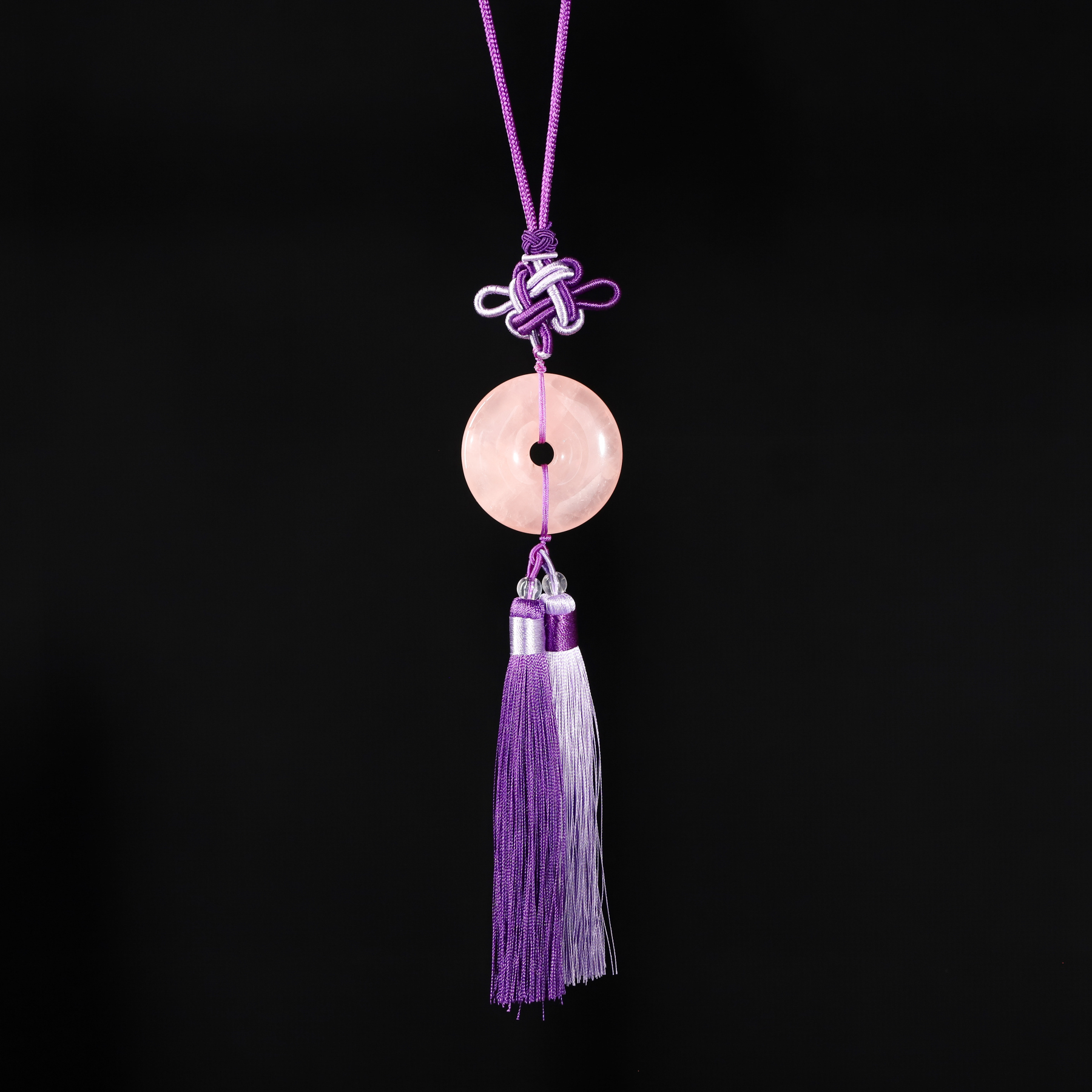 粉韵平安｜马达加斯加 粉晶平安扣挂饰