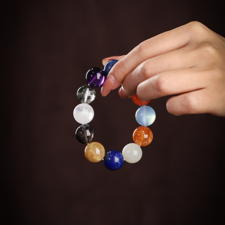 【愈】寰宇浩瀚丨十二脉轮 水晶手串