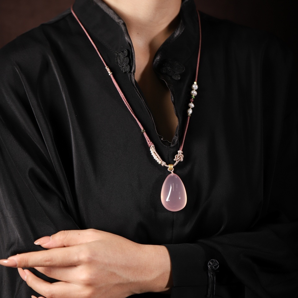 【爱】爱的滋养丨六芒星光粉晶 吊坠