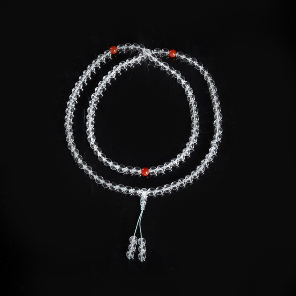 禅108｜白水晶南红佛珠｜项链 手链多用