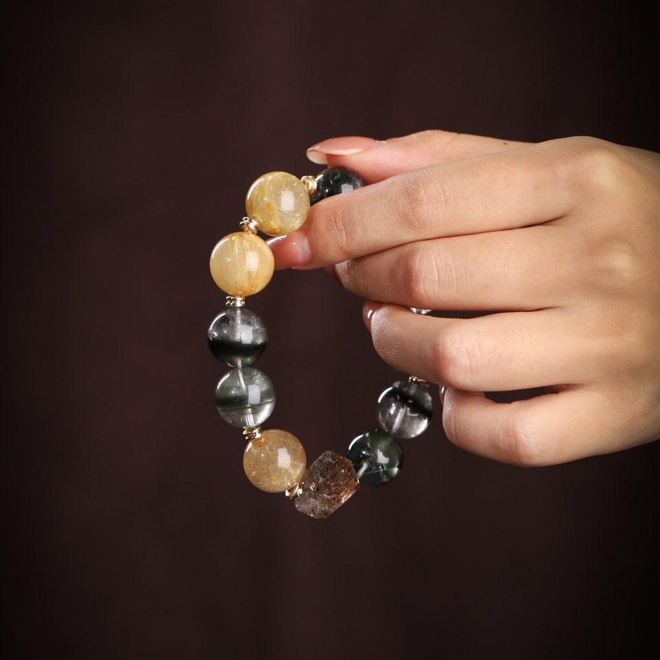 【富】乾坤聚宝丨绿幽灵发晶 手串