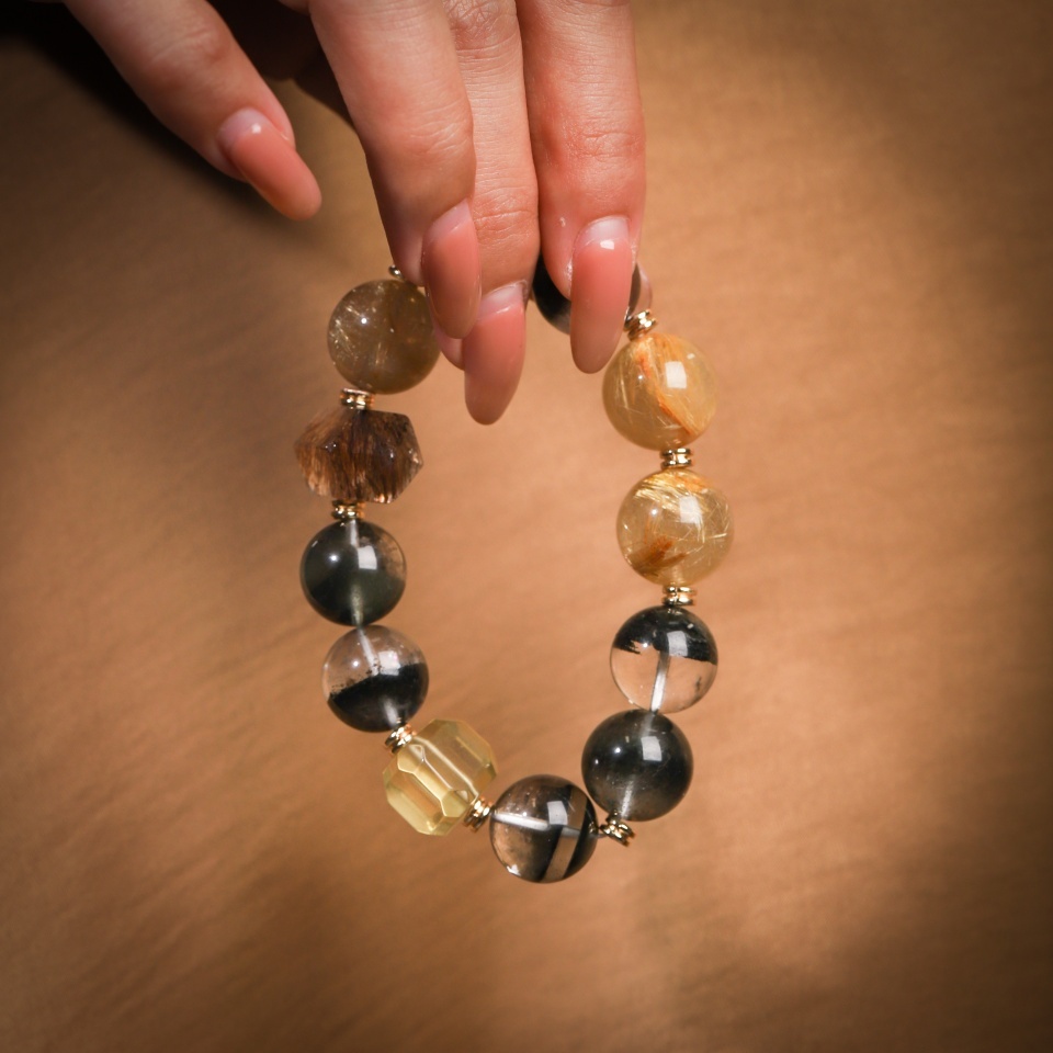 【富】乾坤聚宝丨绿幽灵发晶 手串