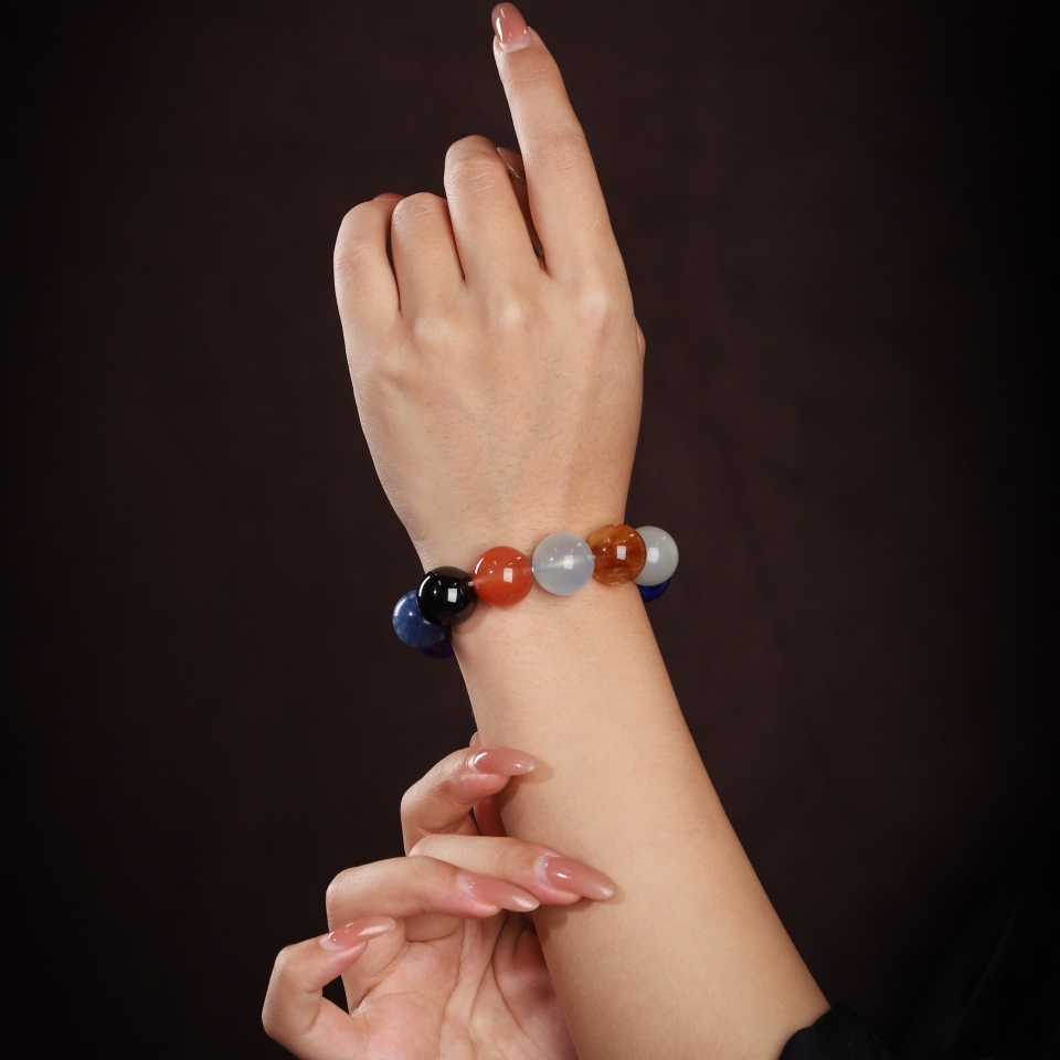 【愈】寰宇浩瀚丨十二脉轮 水晶手串