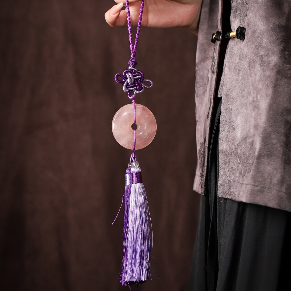 【礼】粉韵平安丨粉晶平安扣 挂饰