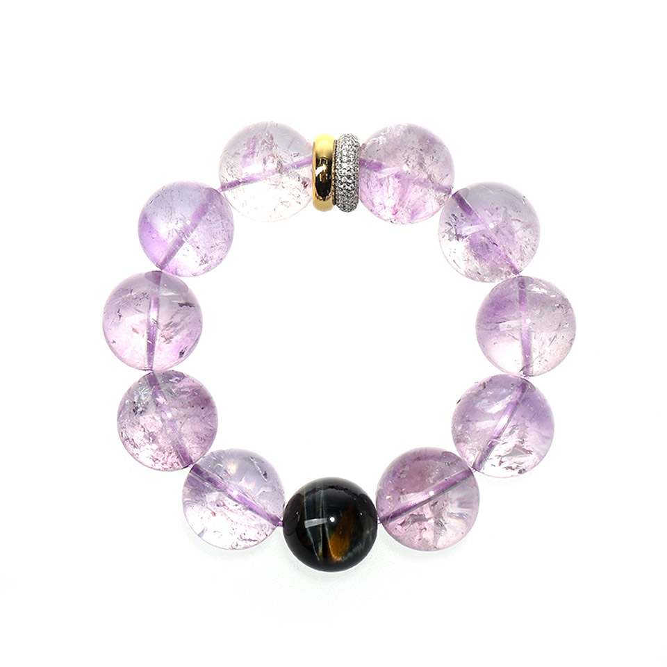 紫火荧光｜薰衣草紫水晶 手串