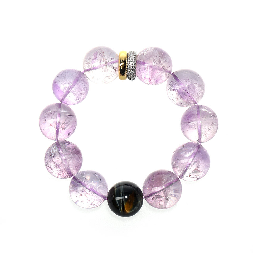 紫火荧光｜薰衣草紫水晶 手串