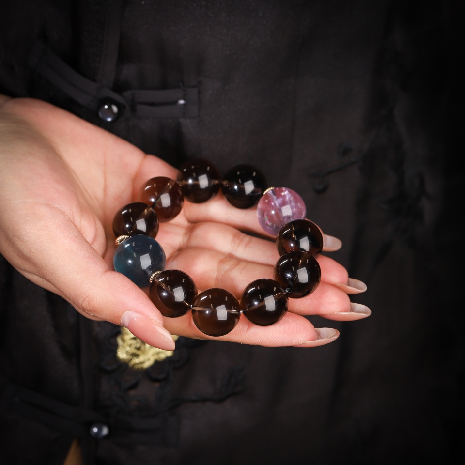 【礼】扎根落地丨天然茶晶 手串