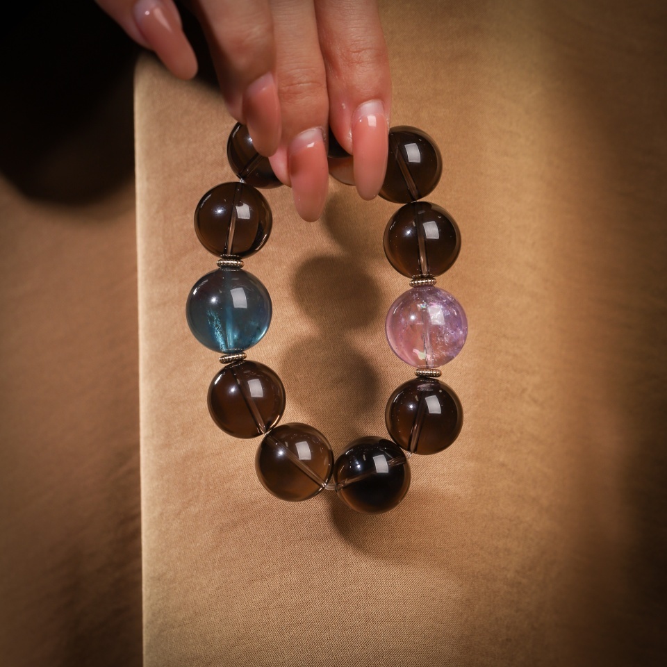 【礼】扎根落地丨天然茶晶 手串